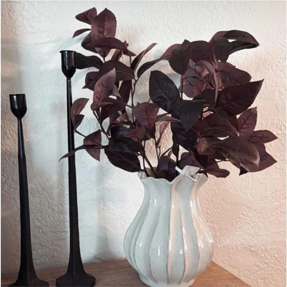 Artificial Black Plum Leaf Stem 25”- Hearth & Hand with Magnolia